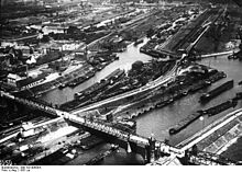 Duisburg-Ruhrort Ports, western part, 1931