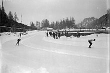 Speed skating 1928 in St. Moritz