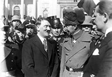 Wilhelm had connections to the resistance during the Nazi era. In the picture with Adolf Hitler at the "Day of Potsdam".