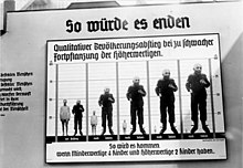 Een "Informatieposter" ter ondersteuning van de eugenetica van de tentoonstelling "Wonderen van het leven in Berlijn" uit 1935.