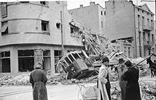 Destruction in Belgrade after air raid, April 1941