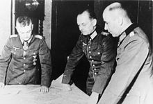 Field Marshals Model and von Rundstedt and General Krebs at a meeting in November 1944
