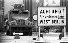 Armoured water cannon G5 SK-2 (Special Power Vehicle 2) at the Brandenburg Gate in August 1961