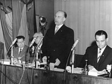 Walter Ulbricht during the press conference on 15 June 1961