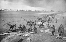 Soviet artillery (SiS-3), 60 km east of Berlin, April 1945