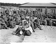 Polish prisoners of war in a transit camp (September 1939)