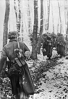 German infantry on the march, December 1944