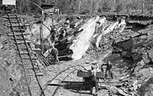 Slate quarry in Lehesten, Thuringia (1948)