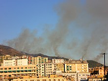 Bushfires near Genoa in September 2009