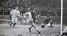 Game scene from the 1920 final between Le Havre AC and CA Paris