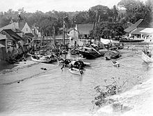De haven van Kupang in het begin van de 20e eeuw.