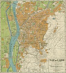 Modern city map of Cairo, 1933
