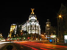 Center of Madrid by night