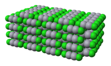 Elohopea(I)kloridin rakenne  
