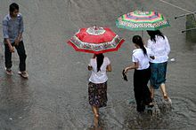 Monsoon in Cambodia in July