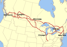 Main lines of the Canadian Pacific Railway
