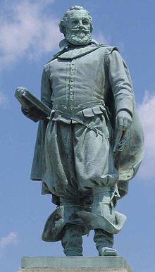 历史上的詹姆斯顿的雕像