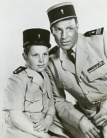 Crabbe a jeho syn Cullen ve filmu Kapitán Gallant z cizinecké legie (1955-1957)