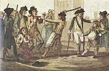 Gangue de imprensa, caricatura britânica de 1780