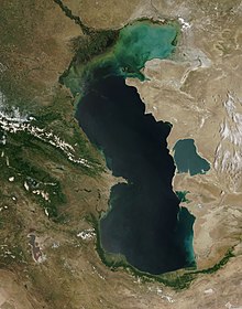 Kaspiska havet, en gigantisk inlandsbassäng  