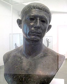 Bronze bust of Cato in the Musée des Antiquités Préislamiques, Rabat, Morocco