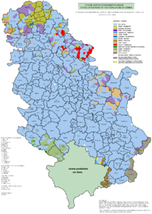 Ethnic majority areas according to the 2002 census