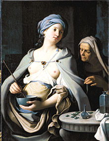 "The Magician Circe", karya Giovanni Domenico Cerrini. seorang pelukis Italia abad ke-17