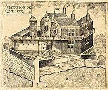 Habitation de Québec, drawn by Samuel de Champlain (1608)