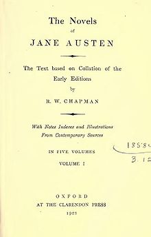 Austen fue la primera novelista inglesa cuyas obras se publicaron en una edición académica.  