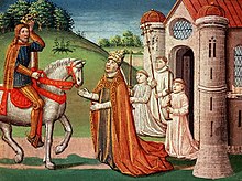 Karel de Grote en Paus Adrianus I.