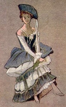 Kostuumontwerp voor Gianetta door Charles Ricketts, ca. 1921.  