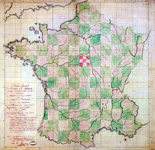 Proposal by Sieyès and Thouret of a "geometric" division into square departments, cantons and communes.