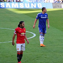 Falcao speelt voor Manchester United tegen Chelsea