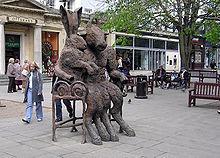 "The Minotaur and the Hare", sculpture in the city center.