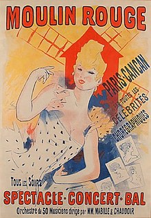 Plakát k Moulin Rouge od Julese Chéreta