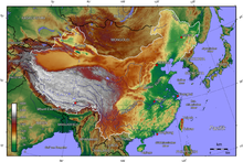 Topography of China, 2005