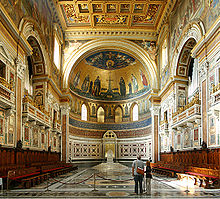Choir and apse of the Lateran Basilica with cathedra