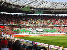 Choreography of the Hannover fans against VfL Wolfsburg on matchday 1 of the 2013/14 season on 10 August 2013.