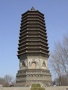 Buddhist pagoda of the Cishou temple in the outskirts of Beijing