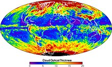 Global distribution of optical cloud thickness