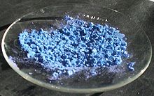 Cloruro de cobalto (II) anhidro (sin moléculas de agua)  