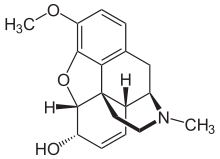 chemická struktura kodeinu  