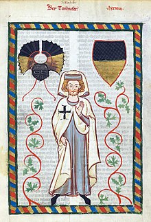 De historische Tannhäuser in de 15e eeuwse Codex Manesse
