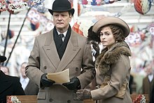 Bonham Carter en Colin Firth in de film The King's Speech uit 2010