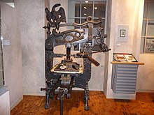 Columbia press from 1820, exhibited in the DASA in Dortmund