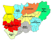 Comarcas in the province of Jaén
