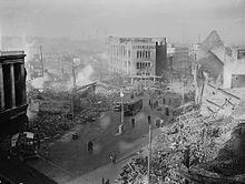 Coventry city centre after the German air raid of 14 November 1940
