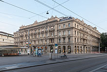 Paradeplatz in Zurich with Credit Suisse and UBS