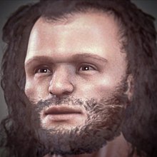 Komputerowo wygenerowany obraz człowieka z Cro-Magnon, oparty na czaszkach znalezionych przez archeologów