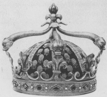 Crown of the Dauphin Louis Antoine worn in 1824 at the coronation of Charles X.